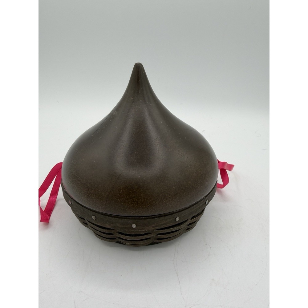 🧺🍫 Longaberger 2009 Hershey Kisses Sweetheart Basket Combo w/ Wooden Lid ❤️✨